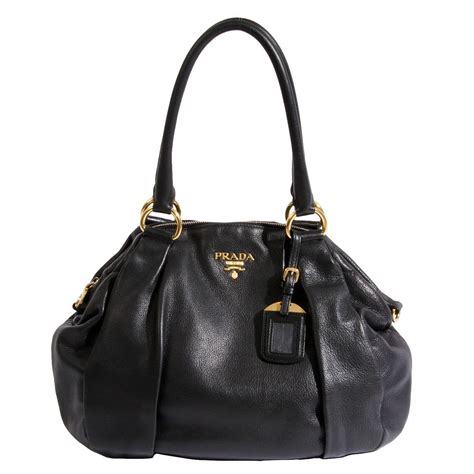 prada purse black leather|pictures black leather prada purses.